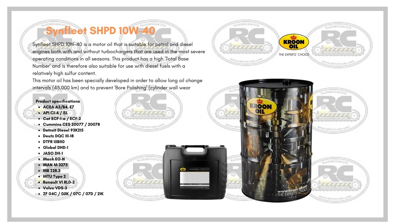 Kroon-Oil Synfleet SHPD 10W-40